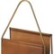 Homeroots 14" Brown And Gold Leather And Metal Magazine Holder 389459 - alternate 9