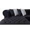 Homeroots Black Velvet U Shaped Three Piece Sofa and Chaise Sectional With Toss Pillows 643889 - alternate 17