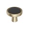 Amerock Mergence 1-3/8 inch 35mm Diameter Matte Black/Golden Champagne Cabinet Knob BP36857FBBBZ - alternate 1