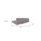 Homeroots Gray 100% Polyester Stationary L Shaped Two Piece Sofa And Chaise 473585 - alternate 4