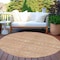 Homeroots 8' Rust And Coral Round Oriental Washable Indoor Outdoor Area Rug 616348 - alternate 8