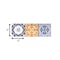 Homeroots 6" X 6" Yellow White And Blues Peel And Stick Removable Tiles 390730 - alternate 4