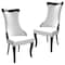 Leisuremod Novara Collection Modern Wooden Dining Chair in Off White Velvet, 2PK NC20CRF2 - alternate 1