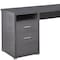 Homeroots 79" Gray and Silver L Shape Computer Desk With Two Drawers 333445 - alternate 6