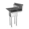 Koolmore Compartment Stainless Steel NSF Commercial Kitchen Prep & Utility Sink with 2 Drainboards SA101410-10B3 - alternate 9
