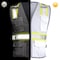 Dome75 Hi-Vis Safety Vest SM/MD Class Non-ANSI/Enhanced Visibility , Zipper 6 Pockets, 2 Mic Tab DV2183 - alternate 7