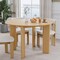 Homeroots 45" Black Solid Wood Double Pedestal Base Round Top Dining Table 712206 - alternate 10