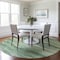 Homeroots 8' Green Round Striped Washable Indoor Outdoor Area Rug 608114 - alternate 9