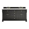 James Martin Vanities Brookfield 72 in. Double Vanity, Black Onyx w/ 3 CM Lime Delight Silestone Top 547-V72-BKO-3LDL - alternate 1