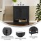 Flash Furniture Vega 30in. Vanity w/Sink, Storage Cabinet, Marble Counter & Blk Hardware, Blk/Wht FS-VEGA30-BK-HDBLK-GG - alternate 10