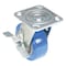 Vestil Polyurethane Precision Ball Bearing Swivel With Brake Caster 5 In. x 2 In. 617 lb Blue/Gray CST-PB-5X2PUA-SWB - alternate 7
