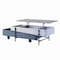 Homeroots 47" Gray White and Black Faux Marble Wood and Steel Lift Top Coffee Table 572276 - alternate 9
