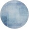 Homeroots 8' Blue Round Geometric Washable Indoor Outdoor Area Rug 608090 - alternate 9