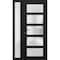 Vdomdoors Front Exterior Prehung FiberGlass Door Frosted Glass / Manux 8002 Matte Black / Sidelight Exterior MANUX8002EXD-BLK-W36+14 x H80-RH - alternate 6