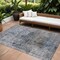 Homeroots 9' X 12' Blue And Gray Floral Washable Indoor Outdoor Area Rug 605077 - alternate 1