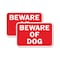 Signmission Beware Of Dog, 12'' X 18'' 2 Signs, Heavy Gauge Aluminum, 2PK A-1218-2PACK-2595 - alternate 1