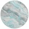 Homeroots 8' Teal Blue And Silver Round Abstract Washable Indoor Outdoor Area Rug 618438 - alternate 8