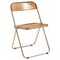 Leisuremod Lawrence Acrylic Folding Chair with Gold Metal Frame, Tangerine LFG19OR - alternate 1