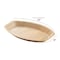 Smarty Had A Party 9" x 13" Oval Natural Palm Leaf Eco-Friendly Disposable Trays (100 Trays), 100PK 5514T-CASE - alternate 9