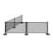 Factory 2U Commercial Patio Black Aluminum Bar Restaurant Fence Kit, 20ft L, 34in H, Flexible Layout, Powdercoat w/ UV Topcoat 805676 - alternate 1