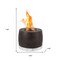 Homeroots 5in Black And White Bioethanol Portable Tabletop Firepit 654322 - alternate 5