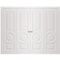 Sartodoors Sliding Closet Double Bi-fold Doors 96 x 84 inches, BASIC 9801 White, Sturdy Tracks Moldings Trims BASIC9801DBF-SKIN-9684 - alternate 1