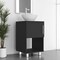 Homeroots 18" Black And Silver Wood Freestanding Bathroom Vanity With White Sink 543631 - alternate 5