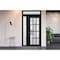 Vdomdoors Front Exterior Prehung FiberGlass Door Frosted Glass / Manux 8312 Matte Black / Sidelight and Trans MANUX8312EXD-BLK-W36+16 x H80+16-LH - alternate 6