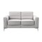 Homeroots 63" Light Gray And Silver Faux Leather Loveseat 561496 - alternate 9