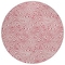 Homeroots 8' Blush And Ivory Round Abstract Washable Indoor Outdoor Area Rug 599696 - alternate 6