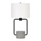 Homeroots 22" Black and Gray Concrete Table Lamp With White Drum Shade 524464 - alternate 9
