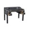 Homeroots 46" Black Solid Wood Writing Desk With Seven Drawers 489185 - alternate 6