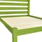 Homeroots Lime Green Solid Wood Full Bed Frame 546755 - alternate 7