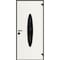 Vdomdoors Front Exterior Prehung Steel Door Ronex1277 Black Enamel Stainless Inserts Entry Metal Modern RONEX1277EXD-BLK-W36xH80-LH-I - alternate 1