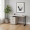 Homeroots 47" Taupe and Black Computer Desk With Three Drawers 333511 - alternate 8