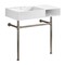 Kingston Brass 36-Inch Solid Surface Console Sink with Stainless Steel Legs, 8-Inch, 3-Hole KVPB3368SQA8 - alternate 1