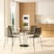 Leisuremod Astor Plastic Dining Chair with Black Steel Base Water Ripple Design in Transparent Black ACBL-20TBL - alternate 10