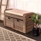 Happimess Palermo 34.50in 2 Drawer Wicker Storage Bench, Gray HPM9104A - alternate 1