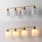 Jonathan Y Lydia 33.25" 4-Light Farmhouse Cottage Metal LED Vanity Light with Frosted Glass Shades, Brass Gold JYL7552B - alternate 10