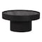 Homeroots 28" Black Solid Wood Round Pedestal Coffee Table 565164 - alternate 9