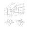 Homeroots 57" Gray and Silver L Shape Computer Desk With Three Drawers 333463 - alternate 4