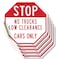 Signmission Stop No Trucks Low Clearance Cars O, 4 inch X 4 inch, Vinyl Decal, 5PK OC-D-5PACK-4-225 - alternate 1