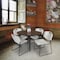 Regency Round Kahlo Breakroom Table W/ 4 Zeng Stack Chairs, 48 in W, 48 in L, Neo Walnut TPL48RNDNWBK44GY - alternate 7