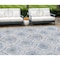 Homeroots 9' X 12' Gray And Denim Blue Medallion Washable Indoor Outdoor Area Rug 587660 - alternate 1