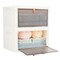 Home-Complete Set of 2 Collapsible Storage Bins 23Qt Capacity Organizers with Lids and Front Doors ST-CLPBIN-SML2 - alternate 1