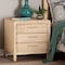 Bali & Pari Lanica Japandi Sun Bleached Rattan 3-Drawer Nightstand 248-13728-ZORO - alternate 10