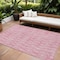 Homeroots 10' X 14' Pink And Ivory Geometric Washable Indoor Outdoor Area Rug 583383 - alternate 1