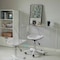 Fabulaxe Clear Acrylic Desk Chair - Armless Office Chair, Height Adjustable, Rolling Chair - Modern QI004673.CL - alternate 9