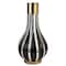 Homeroots 16" Gold and Black Striped Bud Polyresin Table Vase 468946 - alternate 1