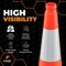 Xpose Safety 36 in Orange Traffic Cone, PVC, 15 lb Base with 6 in & 4 in Collar, DOT Approved, 8 PK OTC36-64-15L-8-X - alternate 6